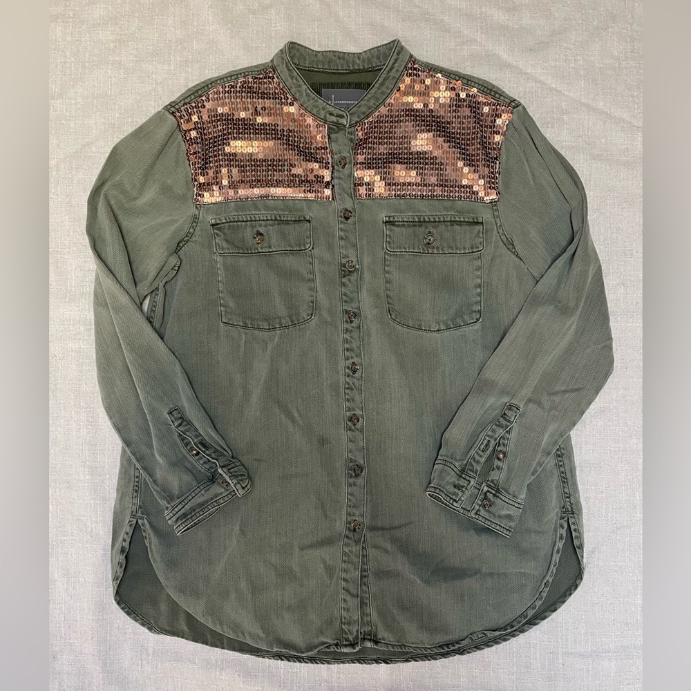 Anthropologie Lyocell & Cotton Button Down